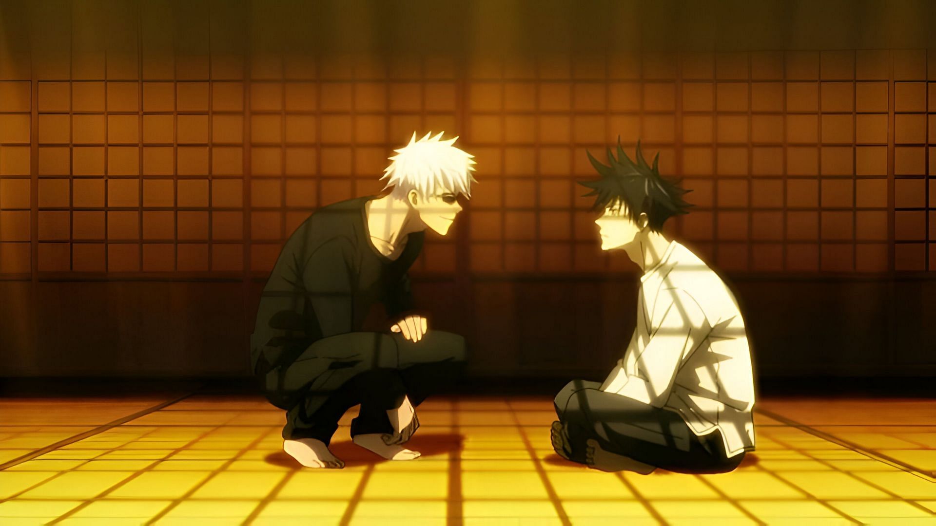 Satoru Gojo and Megumi Fushiguro as seen in the anime (Image via MAPPA)